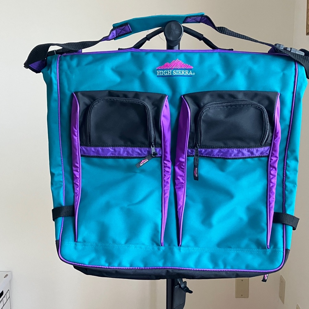 High Sierra Teal and Purple Travel Bag